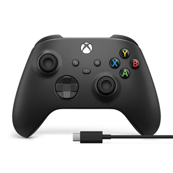Xbox Core Wireless Controller + USB-C Cable – Carbon Black - Picture 1 of 4